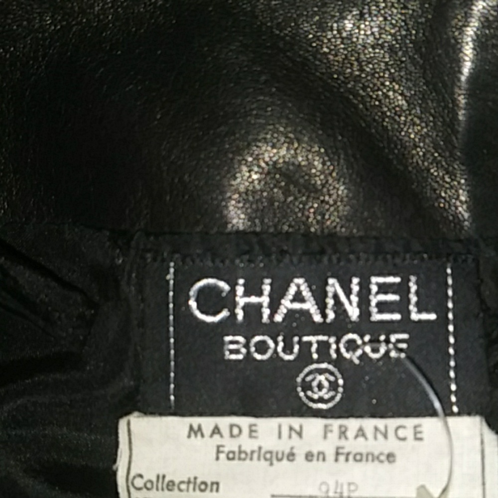 Chanel leather skirt
